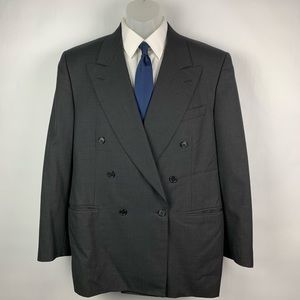 Canali Milano Men Sport Coat XL 42 Grey & 6 button